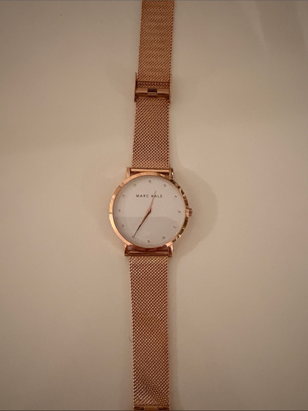 Marc Bale Rose Gold Mesh Strap Watch